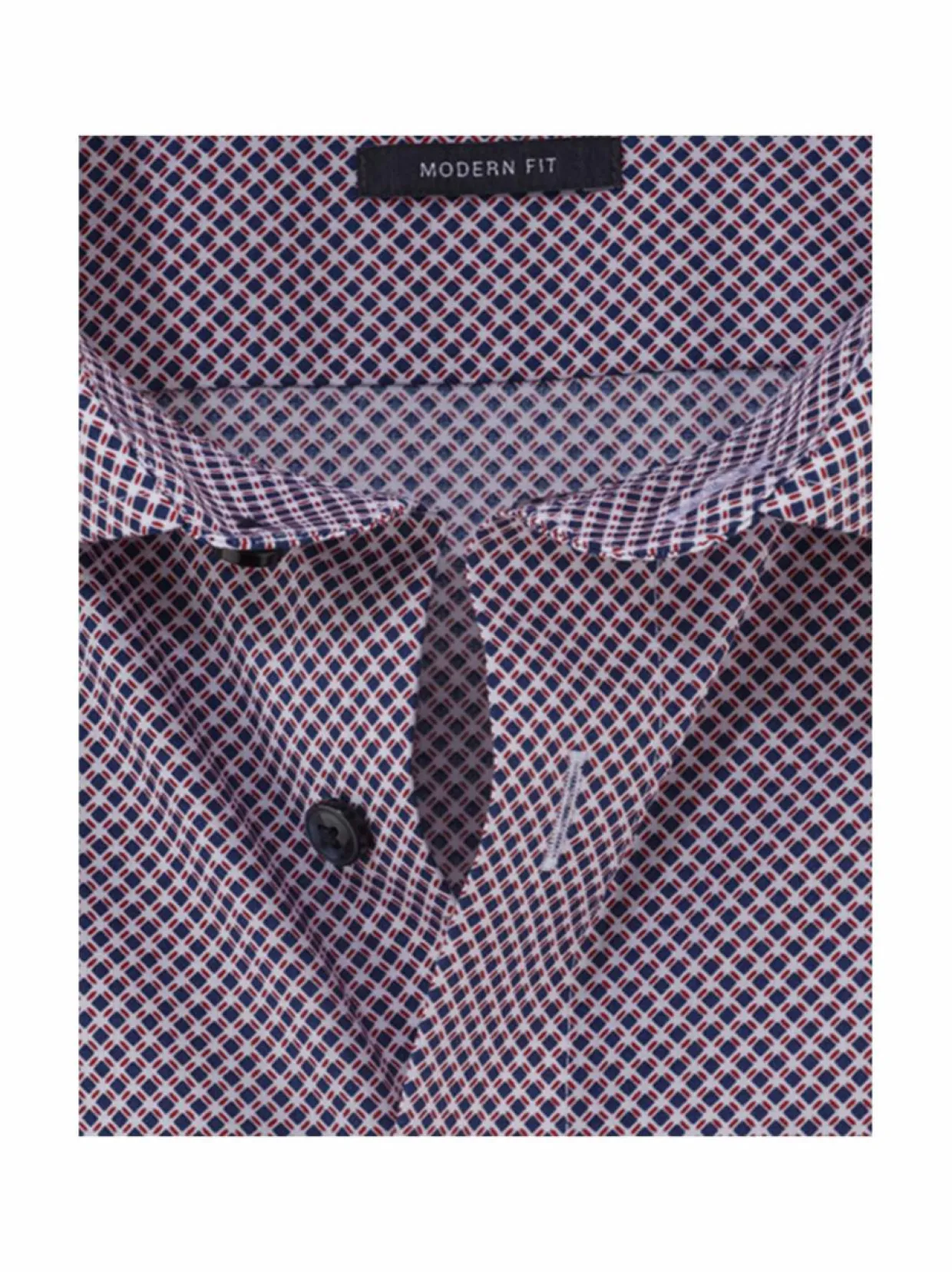 Modern Fit Cotton -printtikuvioitu kauluspaita