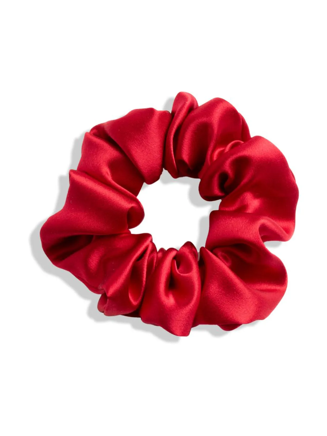 Mulberry Silk Scrunchie -hiusdonitsi - punainen