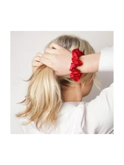 Mulberry Silk Scrunchie -hiusdonitsi - punainen