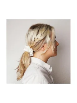 Mulberry Silk Scrunchie -hiusdonitsi - valkoinen