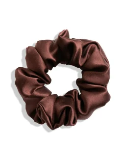 Mulberry Silk Scrunchie -hiusdonitsi - ruskea