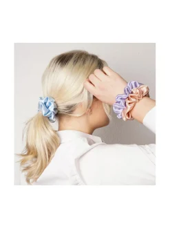 Mulberry Silk Scrunchie -hiusdonitsi - vaaleanpunainen