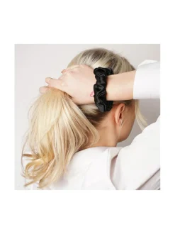 Mulberry Silk Scrunchie -hiusdonitsi - musta