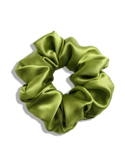 Mulberry Silk Scrunchie -hiusdonitsi - vihreä