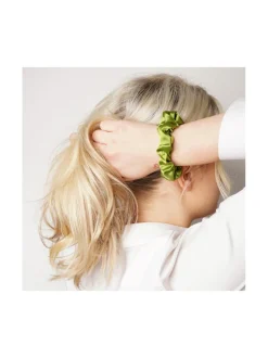Mulberry Silk Scrunchie -hiusdonitsi - vihreä