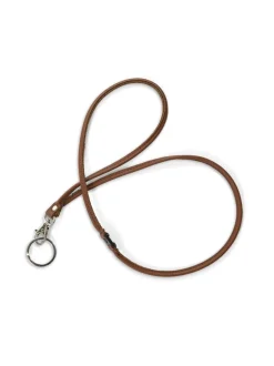 Nahkainen avainkaulanauha ruskea