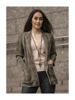 Nahkainen avainkaulanauha ruskea