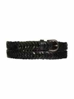 Nahkainen punosvyö, L 2 cm