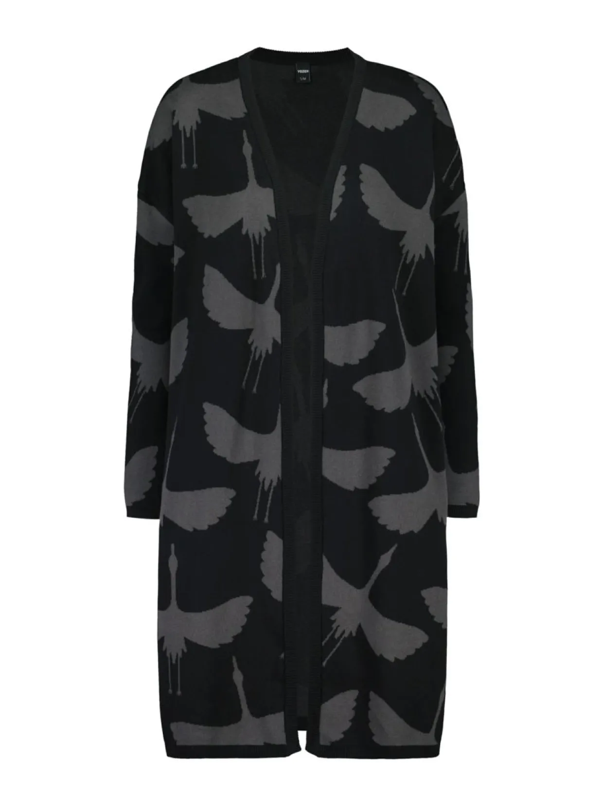 Nina -neuletakki, Cranes, musta