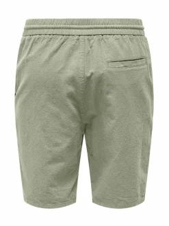 OnsLinus- puuvilla-pellavashortsit