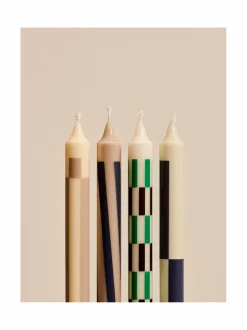 Pattern-kynttilät 4 kpl