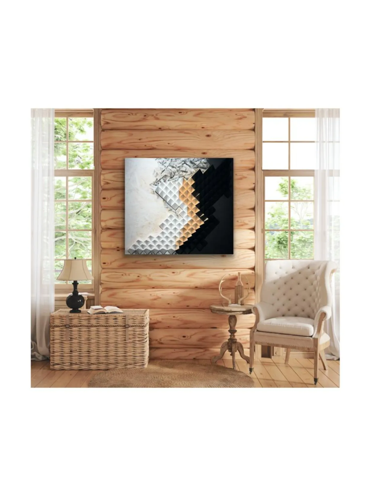 Peace within puutaulu 78x88cm