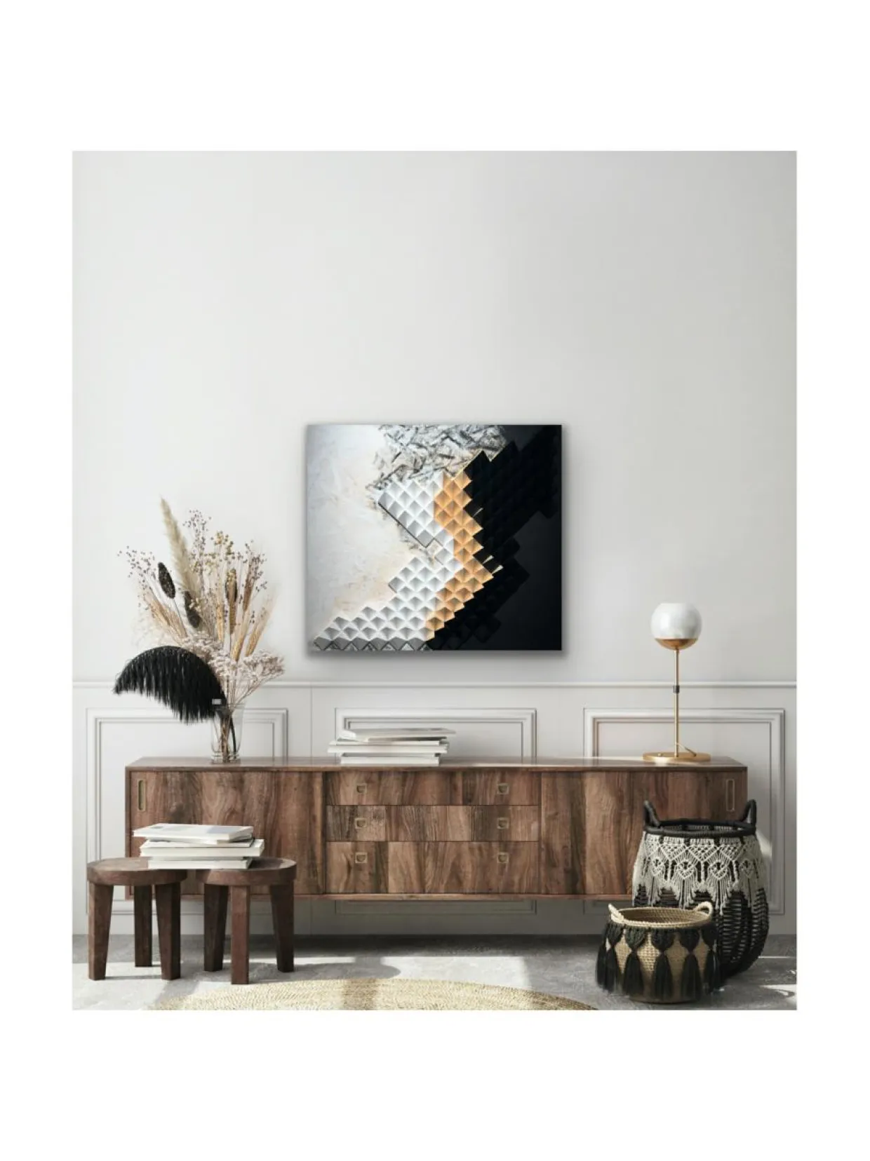 Peace within puutaulu 78x88cm