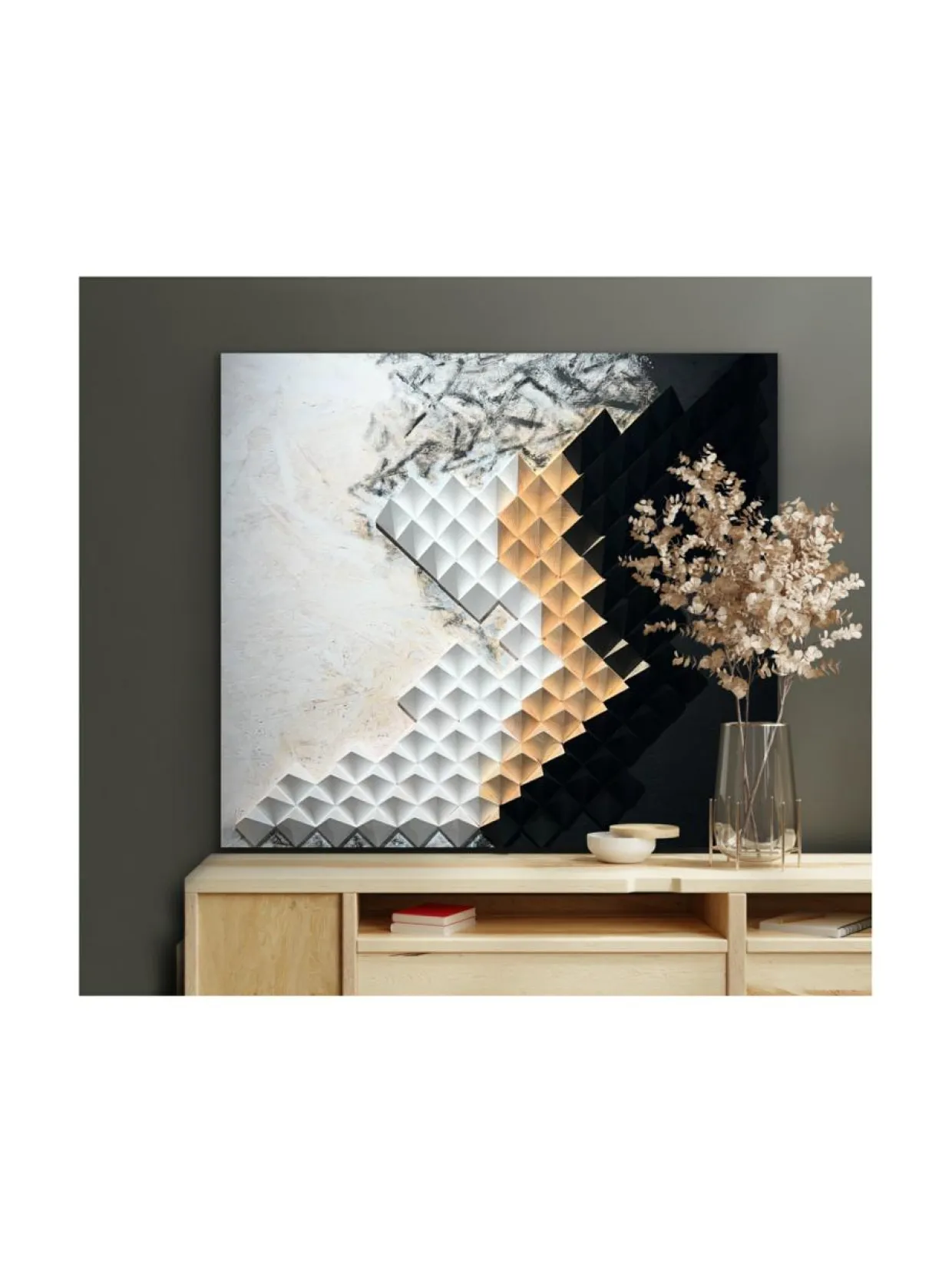 Peace within puutaulu 78x88cm