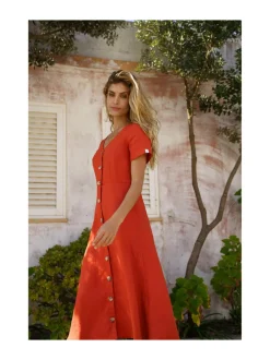 Penelope Dress, Burnt Orange