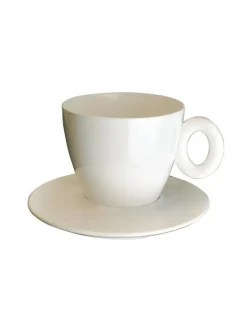 Policarbonato-espressokuppi ja aluslautanen