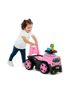 Potkuauto Maasturi ja 10 palikkaa vaaleanpunainen