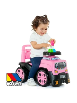 Potkuauto Maasturi ja 10 palikkaa vaaleanpunainen