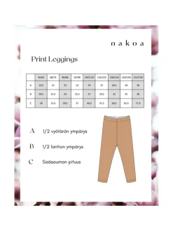 Print Leggings, Tiger Blossom
