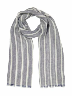 Raidallinen pellavahuivi