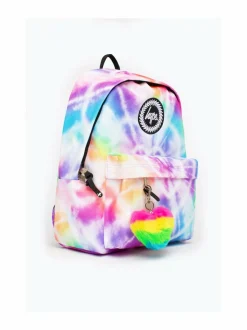 Rainbow heart tie dye -reppu