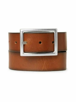 Reversible plate buckle -nahkavyö