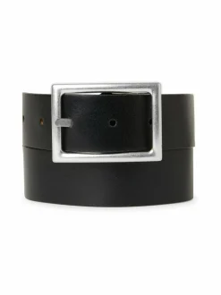 Reversible plate buckle -nahkavyö