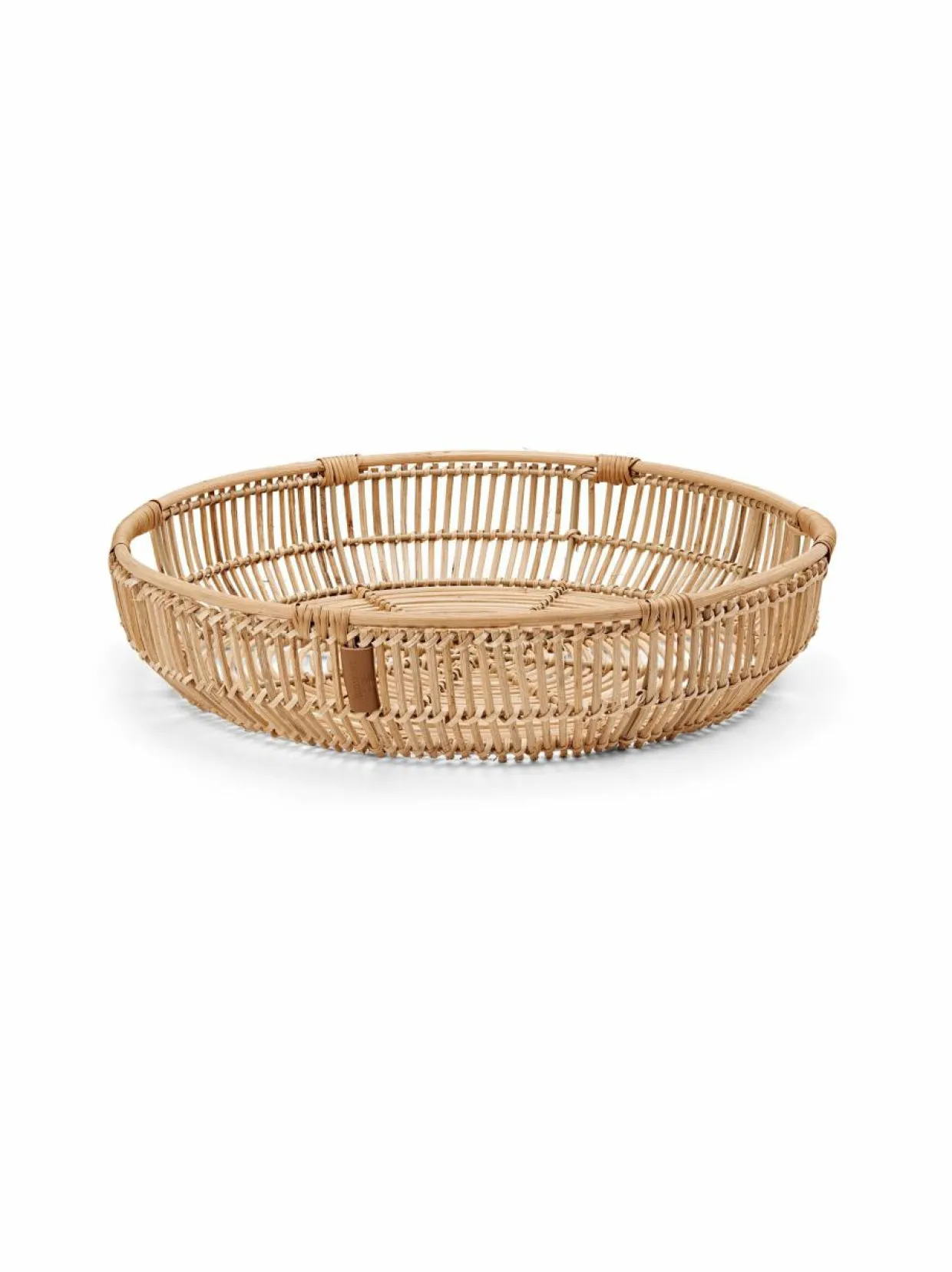 Round Rattan Tray -tarjotin