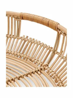 Round Rattan Tray -tarjotin