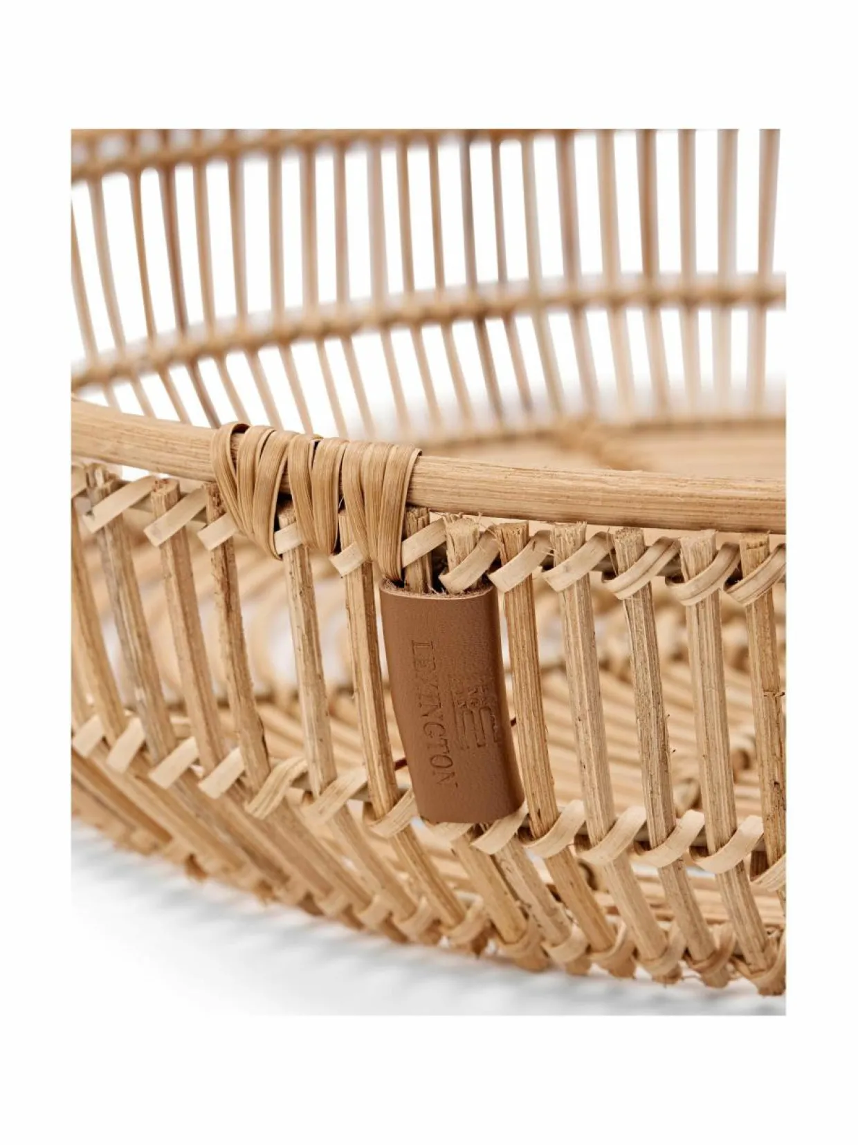 Round Rattan Tray -tarjotin