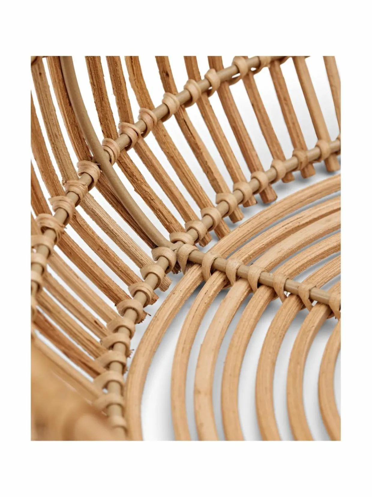 Round Rattan Tray -tarjotin