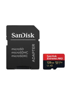 SanDisk Extreme Pro 128GB MicroSDXC (200MB/s) UHS-I (U3 / V30 / A2 / C10) muistikortti