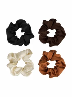 Satin Scrunchies -hiusdonitsi, 4 kpl pakkaus