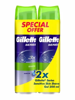 Sensitive Skin -parranajogeeli tuplapakkaus 2 x 200 ml