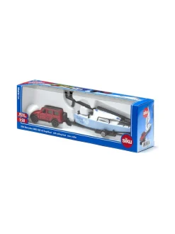 SIKU Mercedes AMG G65 -maastoauto ja traileri purjeveneellä, 1:50, 27,9 cm