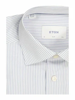 Slim Fit Stripe Fine Twill -kauluspaita