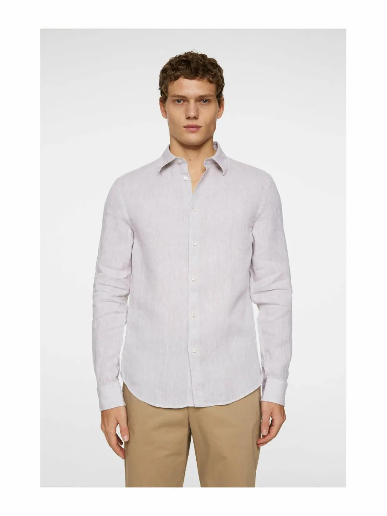 Slim Linen Melange -kauluspaita