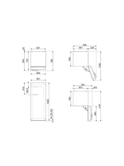 Smeg Dolce & Gabbana Blu Mediterraneo FAB28RDGME5 jääkaappi