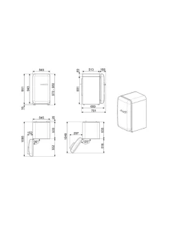 Smeg FAB10HLRD6 Happy Bar jääkaappi, punainen vasenkätinen