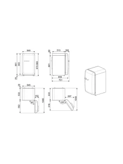 Smeg FAB10HRPG6 Happy Bar jääkaappi, pastellinvihreä oikeakätinen