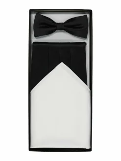 Smokkivyö, taskuliina ja rusetti