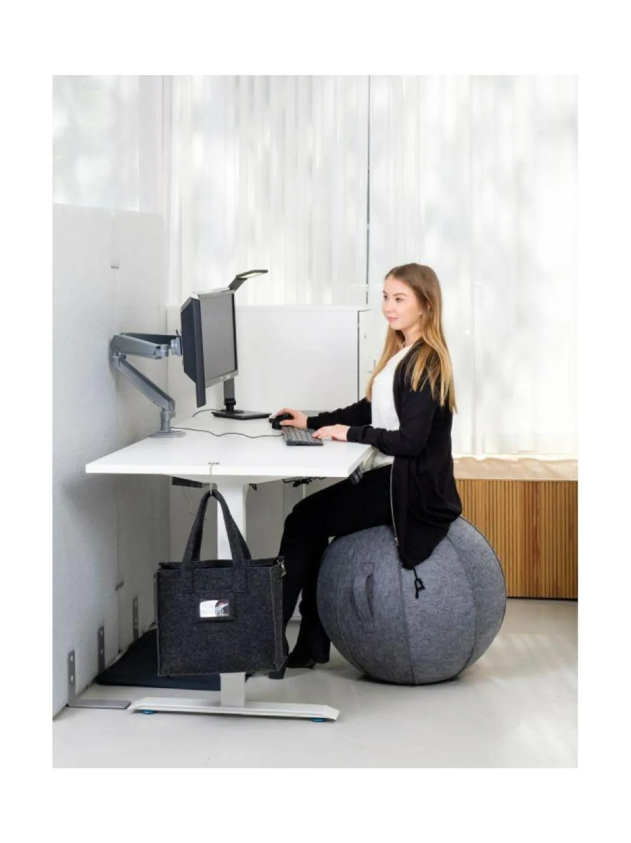 Stoo® Active Ball - Ø75 cm - Tummanharmaa