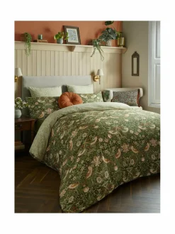 Strawberry Thief -satiinipussilakanasetti