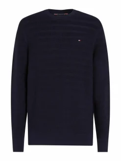 Stripe Structure Crew Neck -neulepaita