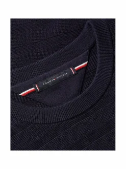 Stripe Structure Crew Neck -neulepaita