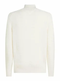 Stripe Structure Zip Mock -neulepaita