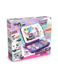 STYLE 4EVER Timanttimaalaussetti 3-in-1 LED-kotelolla