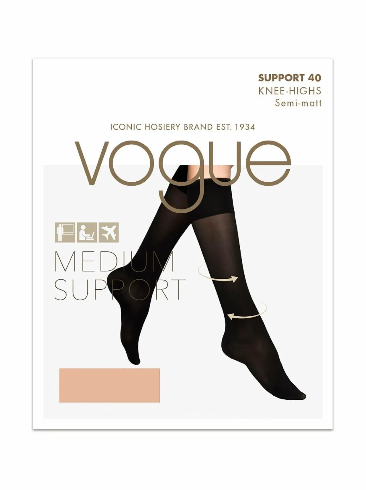 Support -tukipolvisukat 40 den