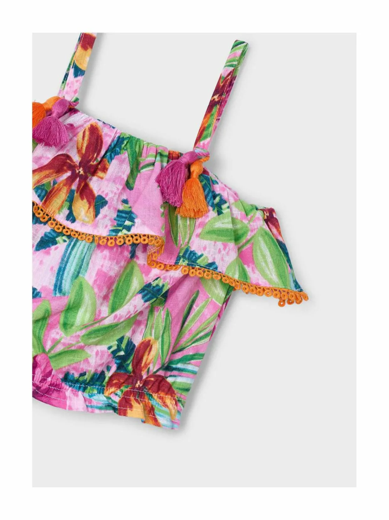 Tasselikoristeltu printtitoppi