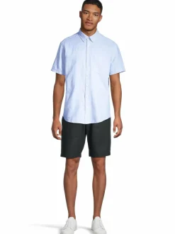 Taustin-puuvilla-pellavashortsit